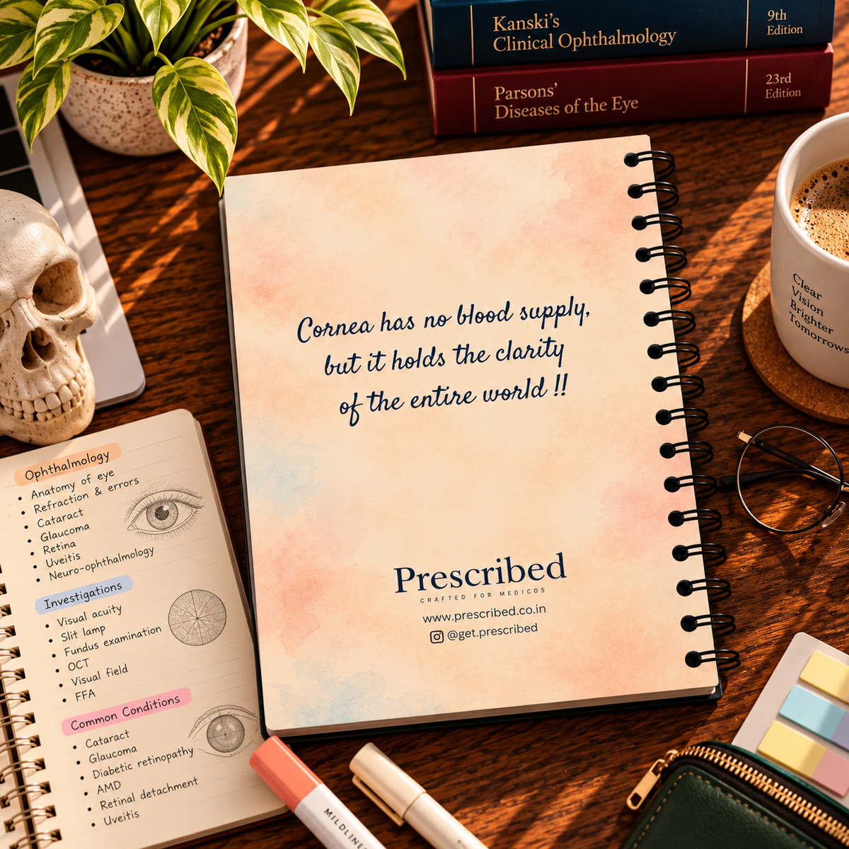 Ophthalmology Notebook – Subject-Themed A4 | Prescribed
