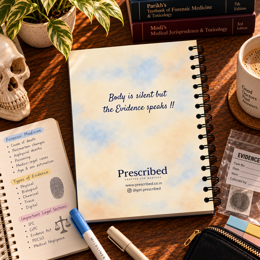 Forensic Medicine Notebook – Subject-Themed A4 | Prescribed