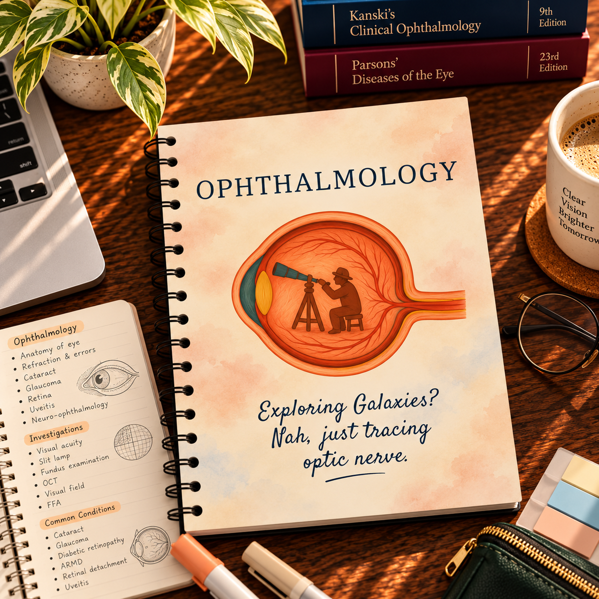 Ophthalmology Notebook – Subject-Themed A4 | Prescribed