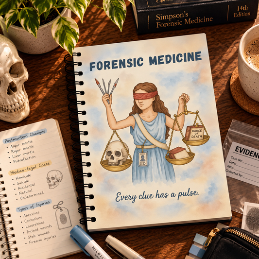 Forensic Medicine Notebook – Subject-Themed A4 | Prescribed
