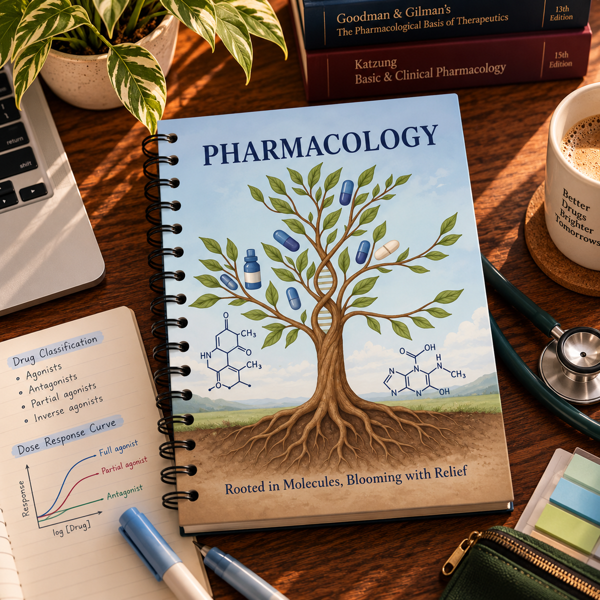 Pharmacology Notebook – Subject-Themed A4 | Prescribed